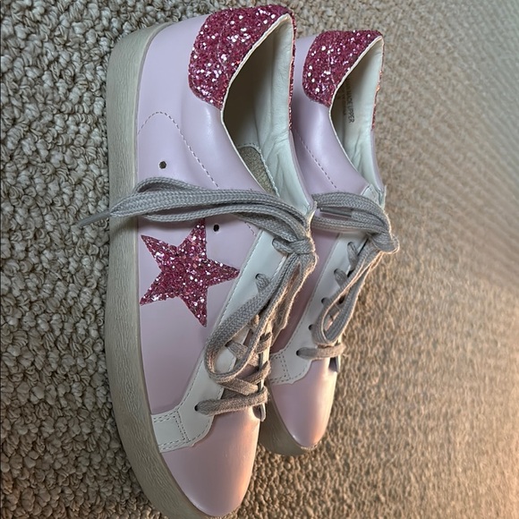 Pink Glitter Star Sneakers - Picture 2 of 4